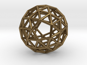 0272 Snub Dodecahedron E (a=1cm) #001 in Polished Bronze