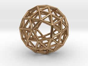 0272 Snub Dodecahedron E (a=1cm) #001 in Polished Brass