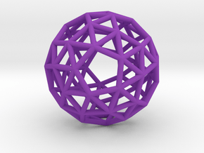0272 Snub Dodecahedron E (a=1cm) #001 in Purple Processed Versatile Plastic