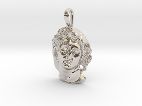 ALEXANDER THE GREAT as the Sun God Helios pendant in Platinum