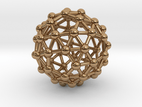 0386 Snub Dodecahedron V&E (a=1cm) #003 in Polished Brass