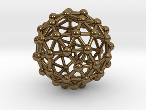 0386 Snub Dodecahedron V&E (a=1cm) #003 in Polished Bronze