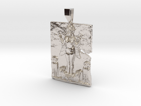 ISHTAR, Queen of the Night necklace pendant in Platinum