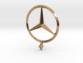 Mercedes Benz Star Ø 75mm  in Polished Brass