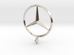 Mercedes Benz Star Ø 75mm  in Rhodium Plated Brass
