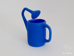 The Uncomfortable Watering Can (10cm height) in Blue Processed Versatile Plastic