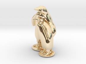 Penguins in 14k Gold Plated Brass