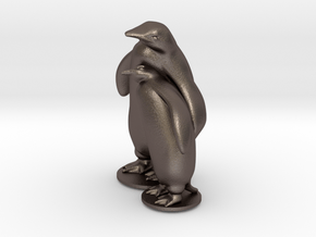 Penguins in Polished Bronzed Silver Steel