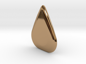 Ergonomic Guitar Pick in Polished Brass