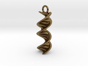 DNA Helix Earring in Polished Bronze