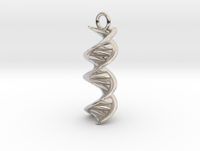 DNA Helix Earring in Rhodium Plated Brass