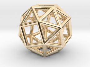 0273 Snub Cube E (a=1cm) #001 in 14K Yellow Gold