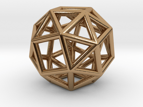 0273 Snub Cube E (a=1cm) #001 in Polished Brass