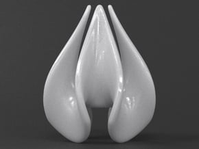 Teardrop Quatrefoil in White Processed Versatile Plastic