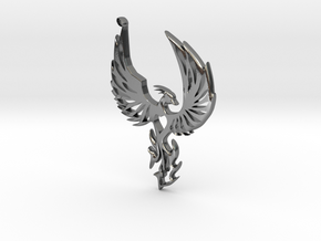 Phoenix in Polished Silver