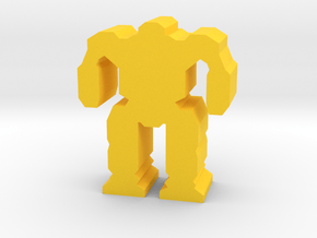 Game Piece, Medium Mech in Yellow Processed Versatile Plastic