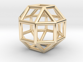 0274 Small Rhombicuboctahedron E (a=1cm) #001 in 14K Yellow Gold