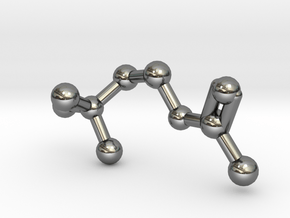Acetylcholine Molecule in Fine Detail Polished Silver