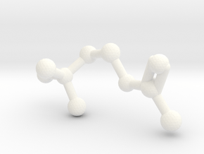 Acetylcholine Molecule in White Processed Versatile Plastic