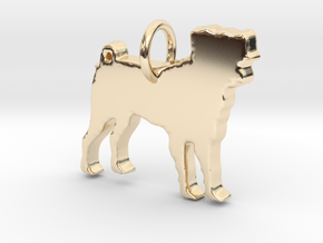Dog Pendant in 14K Yellow Gold