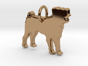 Dog Pendant in Polished Brass