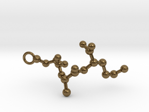 Peptide Sequence Keychain Necklace C A M in Polished Bronze