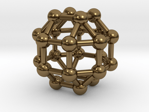 0390 Small Rhombicuboctahedron V&E (a=1cm) #003 in Polished Bronze