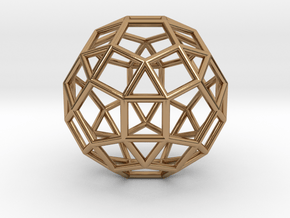 0275 Small Rhombicosidodecahedron E (a=1cm) #001 in Polished Brass