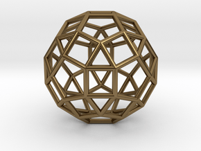 0275 Small Rhombicosidodecahedron E (a=1cm) #001 in Polished Bronze