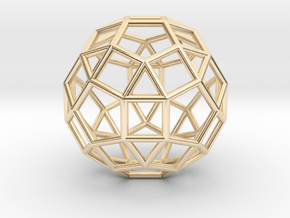 0275 Small Rhombicosidodecahedron E (a=1cm) #001 in 14k Gold Plated Brass