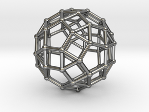 0391 Small Rhombicosidodecahedron V&E (a=1cm) #002 in Fine Detail Polished Silver