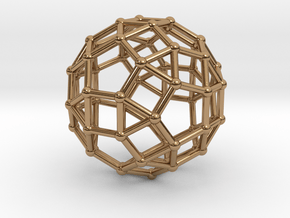 0391 Small Rhombicosidodecahedron V&E (a=1cm) #002 in Polished Brass