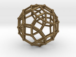 0391 Small Rhombicosidodecahedron V&E (a=1cm) #002 in Polished Bronze
