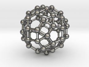 0392 Small Rhombicosidodecahedron V&E (a=1cm) #003 in Polished Silver