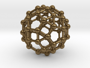 0392 Small Rhombicosidodecahedron V&E (a=1cm) #003 in Polished Bronze