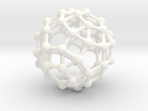 0392 Small Rhombicosidodecahedron V&E (a=1cm) #003 in White Processed Versatile Plastic