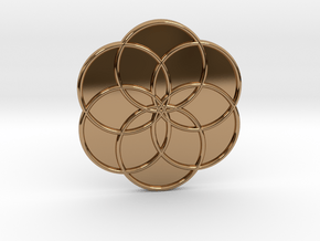 Flower of Life in Polished Brass