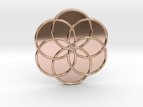 Flower of Life in 14k Rose Gold Plated Brass