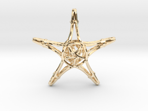 Starfish Wireframe Keychain in 14k Gold Plated Brass