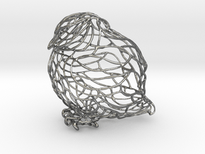 Fat Owl Wire 6cm in Polished Silver
