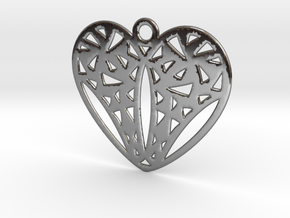 Cuore in Fine Detail Polished Silver