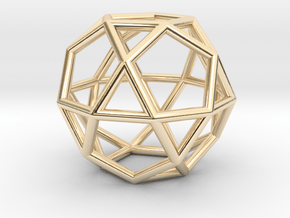 0276 Icosidodecahedron E (a=1cm) #001 in 14K Yellow Gold