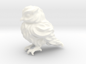 Owl Etta Tiny 3cm - Hollow 1.5mm in White Processed Versatile Plastic