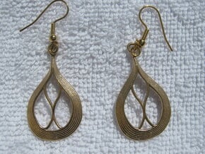 Pear Earrings in Natural Bronze