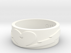 with love and care Ring Size 9 in White Processed Versatile Plastic