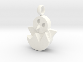 Hatching Chick Emoji Charm in White Processed Versatile Plastic