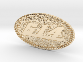 614oval0001 in 14k Gold Plated Brass