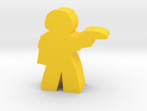 Game Piece, Core Union Officer, pistol in Yellow Processed Versatile Plastic