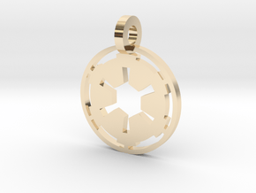 3d Star Wars Empire Pendant in 14k Gold Plated Brass