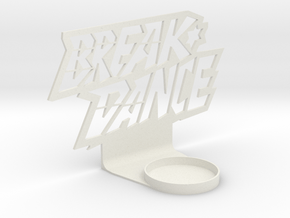 Teelichthalter "Break Dance Logo" - Schatten in White Natural Versatile Plastic
